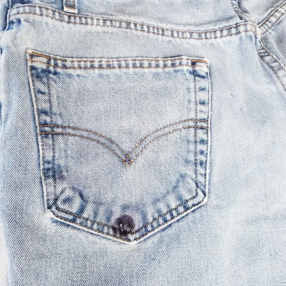 Vtg Levi's 550 Relaxed Fit Denim Jeans 36 X 31 Faded Light Wash Men's Distressed